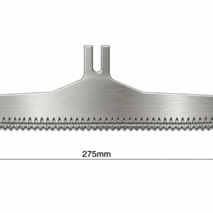 Rovema Compatible: 275 x 64.18/61.59 x 2mm, Serrate one side 5mm, Bevel opposite side, Taper to Centre. 440B 54-56 HRC